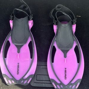 Purple swimming fins